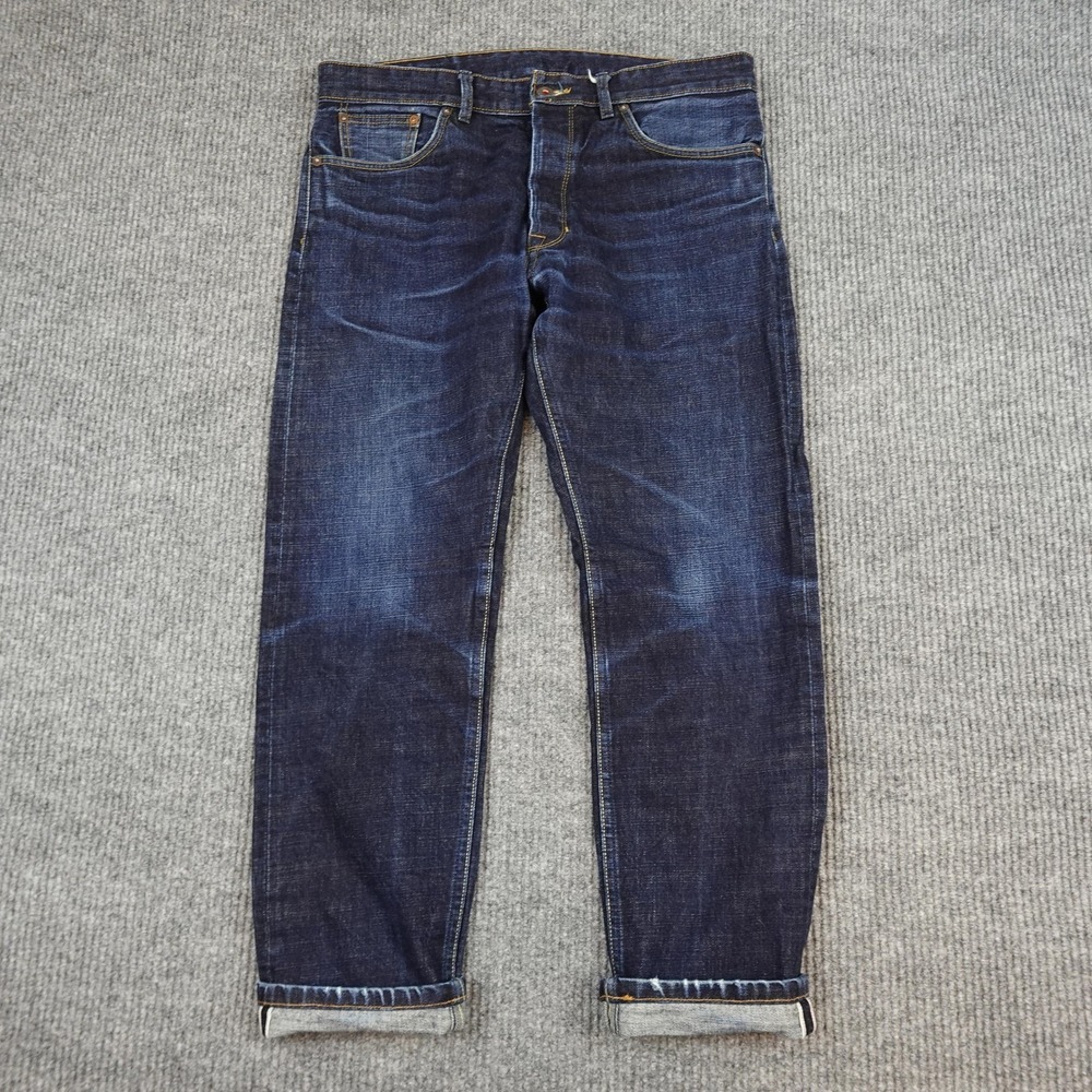 Railcar Fine Goods Jeans Mens 35x29 Blue Selvedge Denim Slim Tapered USA